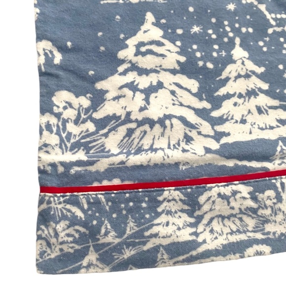 PJ Salvage NWT Winter Scene steel blue flannel sleep pants large 100% cotton - Picture 6 of 8